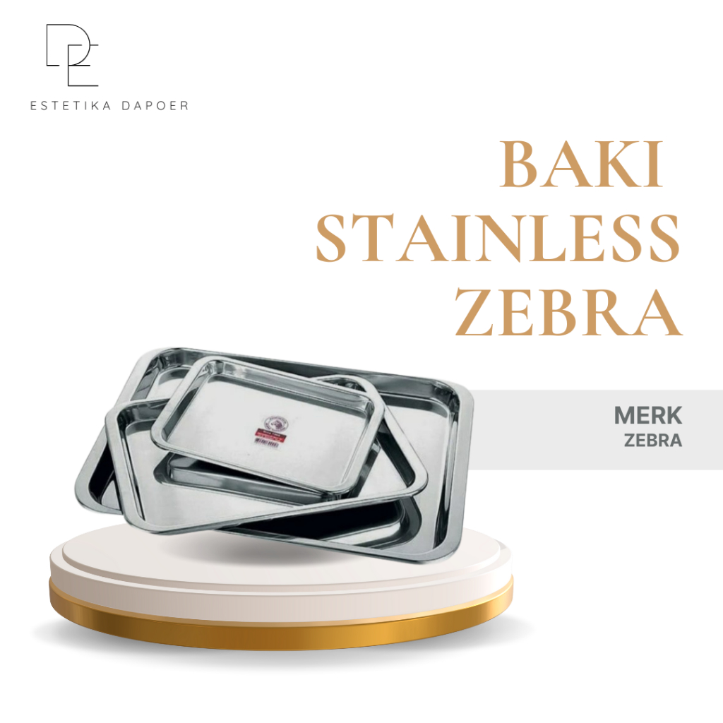 Nampan / Baki Segi Stainless 10' / 14' / 16' / 18' Zebra