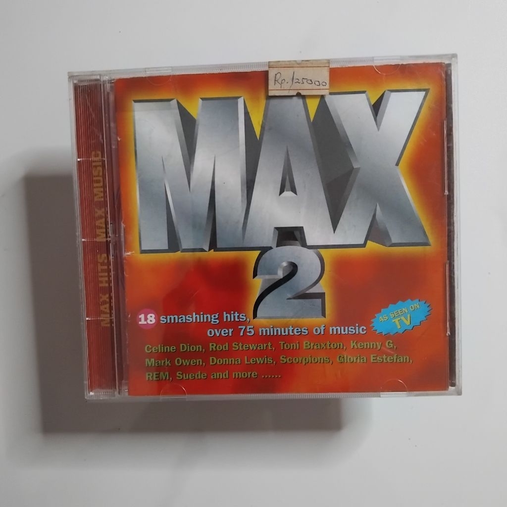 CD Kaset Max 2 - Celine Dion Rod Stewart Mark Owen Fugees Kenny G Toni Braxton Take That Suede