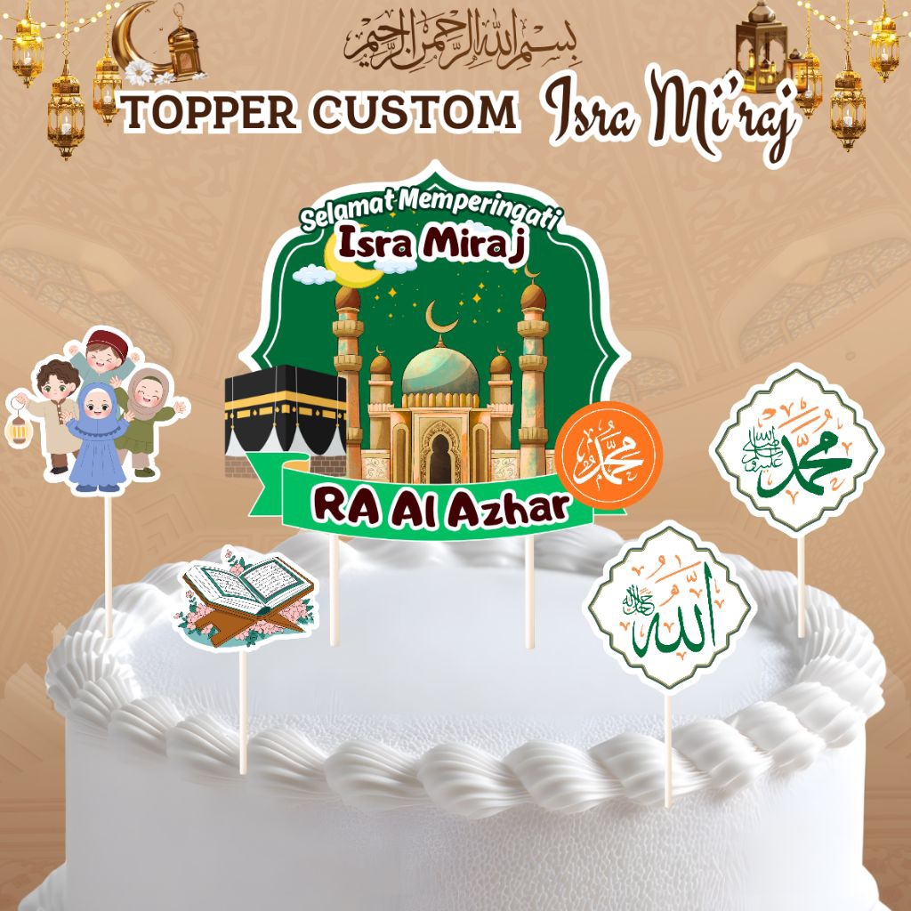 Topper Custom Isra Miraj / Topper Custom Islami / Topper Custom Islam