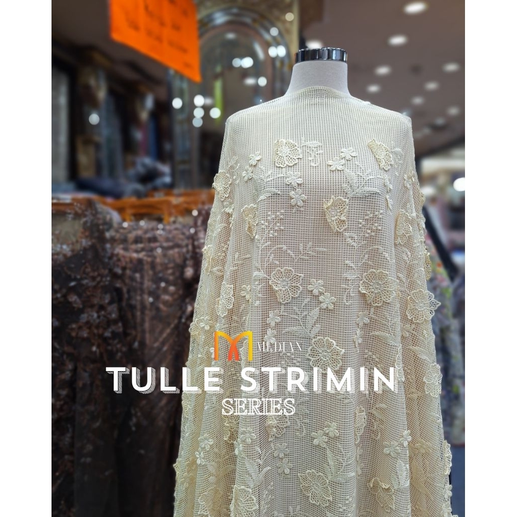 TULLE STRIMIN 3D | Tulle Flower 3D | Tulle bunga timbul #D1 - MED EXC