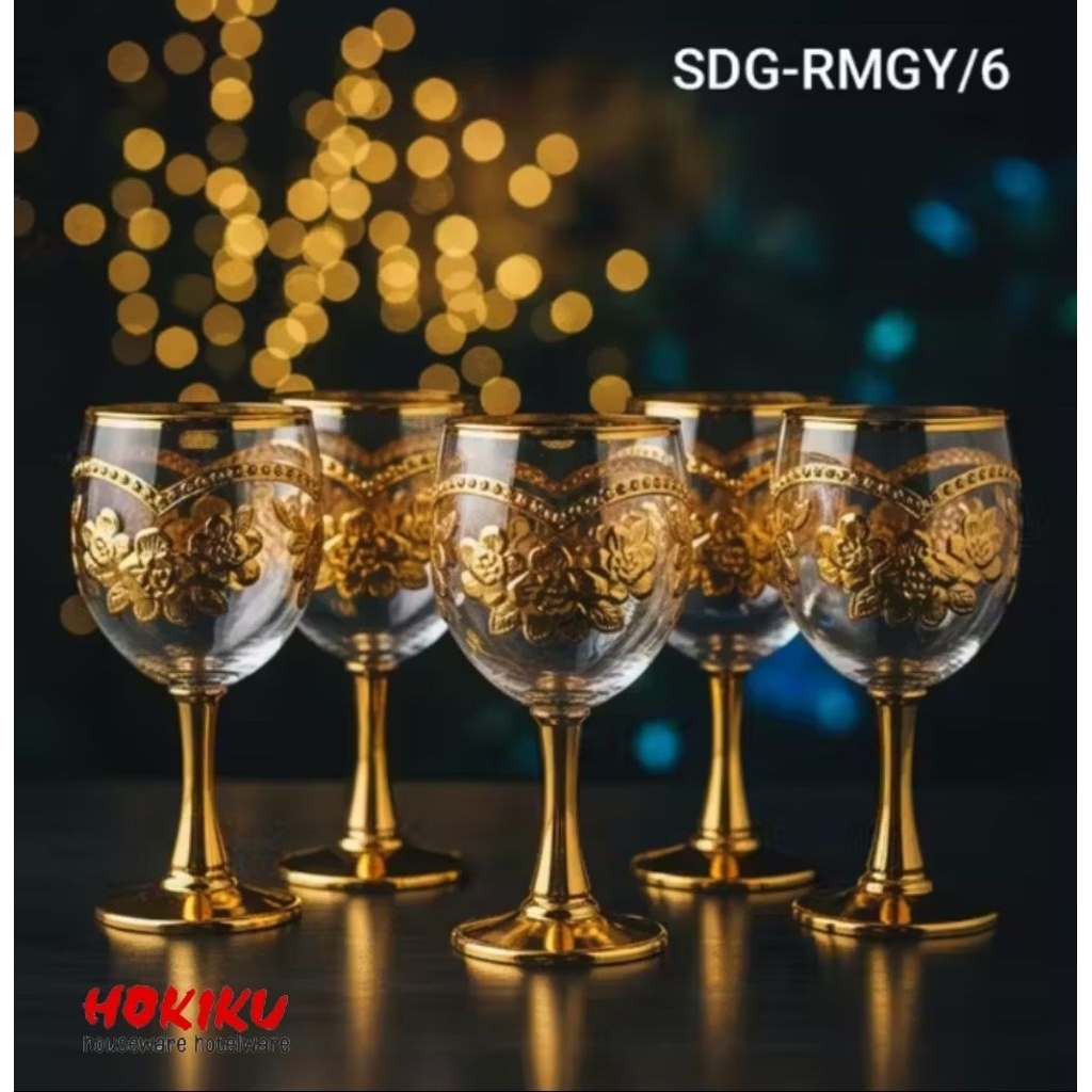 GELAS / SLOKY SULTAN SET 1 SET 6 Pcs / GELAS SET MEWAH