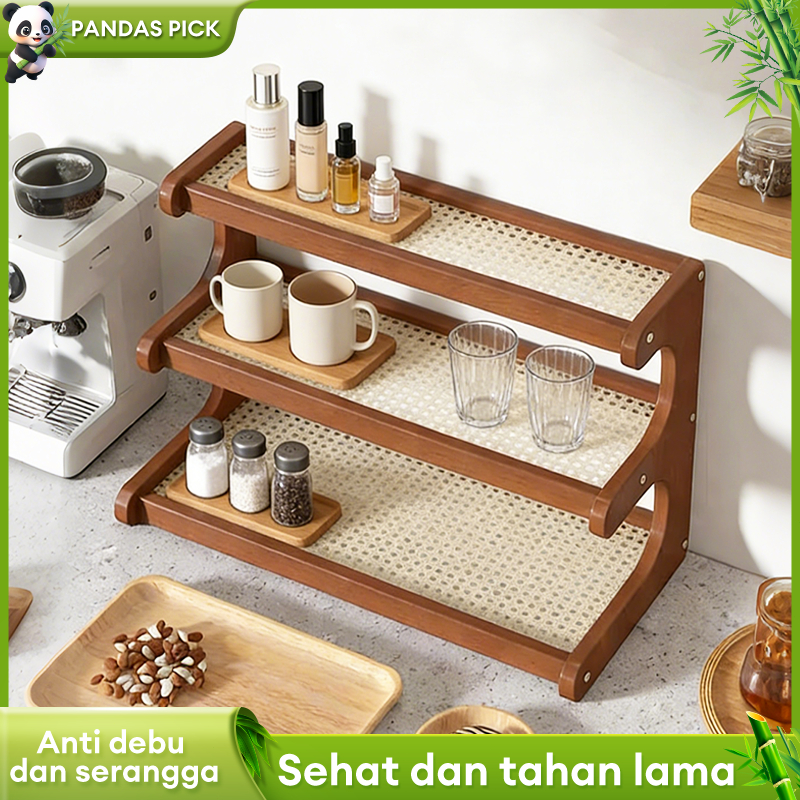 Rak susun Serbaguna Rak Cangkir Rak Meja Rak Dapur rak bumbu Minimalis Rak penyimpanan melengkung