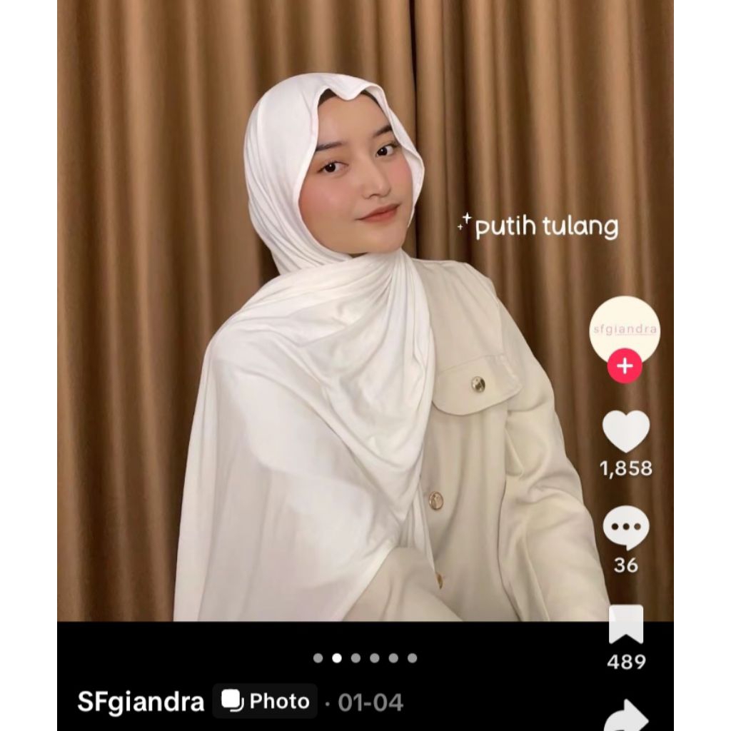 pashmina sfgiandra putih tulang