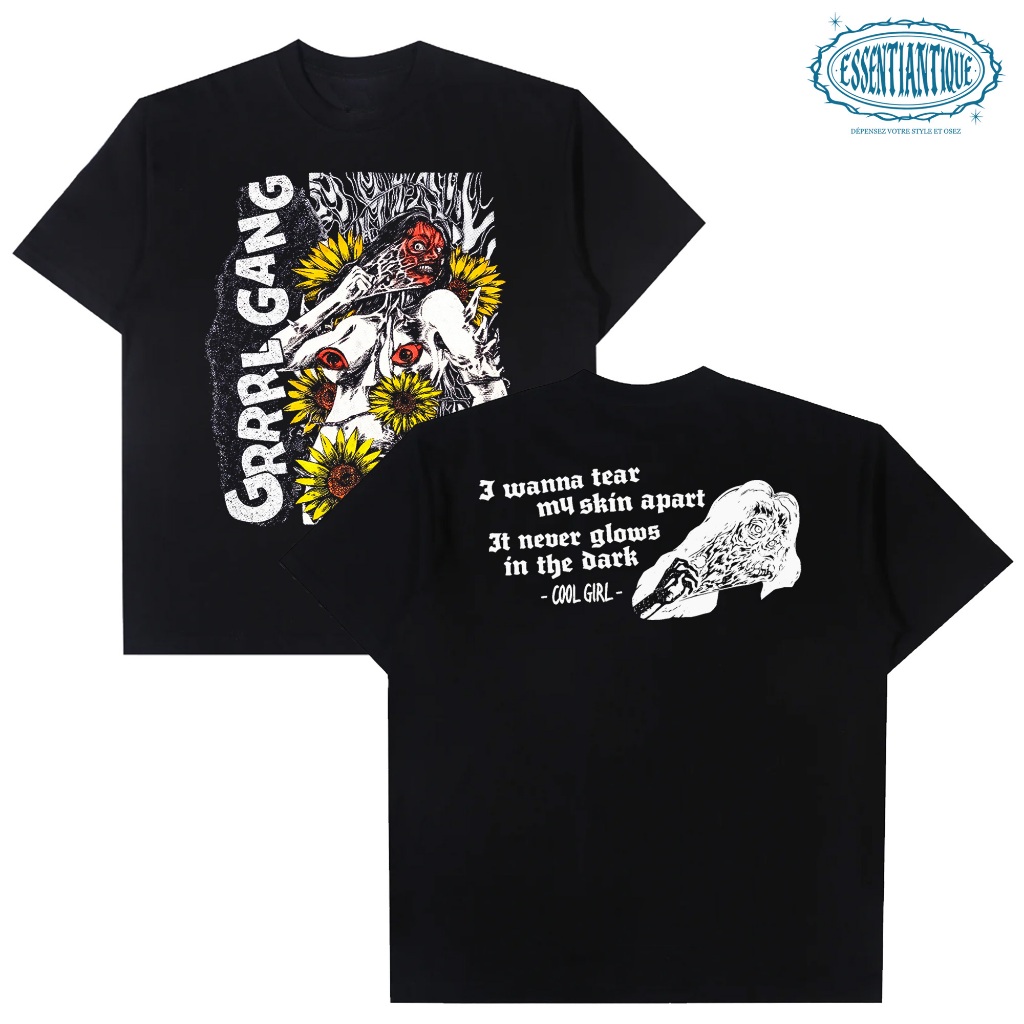 TSHIRT ALTERNAVITE INDIE BAND GRRRL GANG ART KUALITAS BAHAN KATUN COMBED UNISEX PRIA WANITA - KAOS G