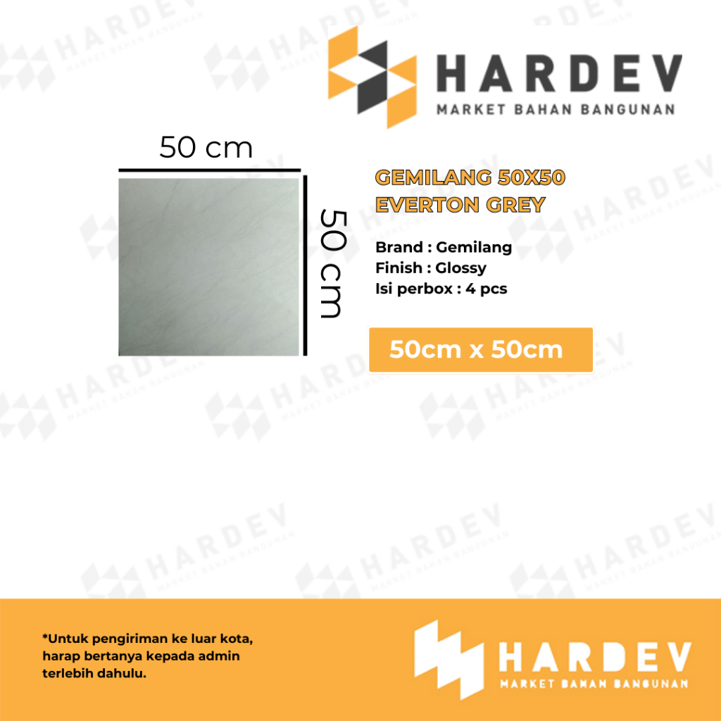 GEMILANG 50X50 EVERTON GREY GLOSSY - KERAMIK LANTAI