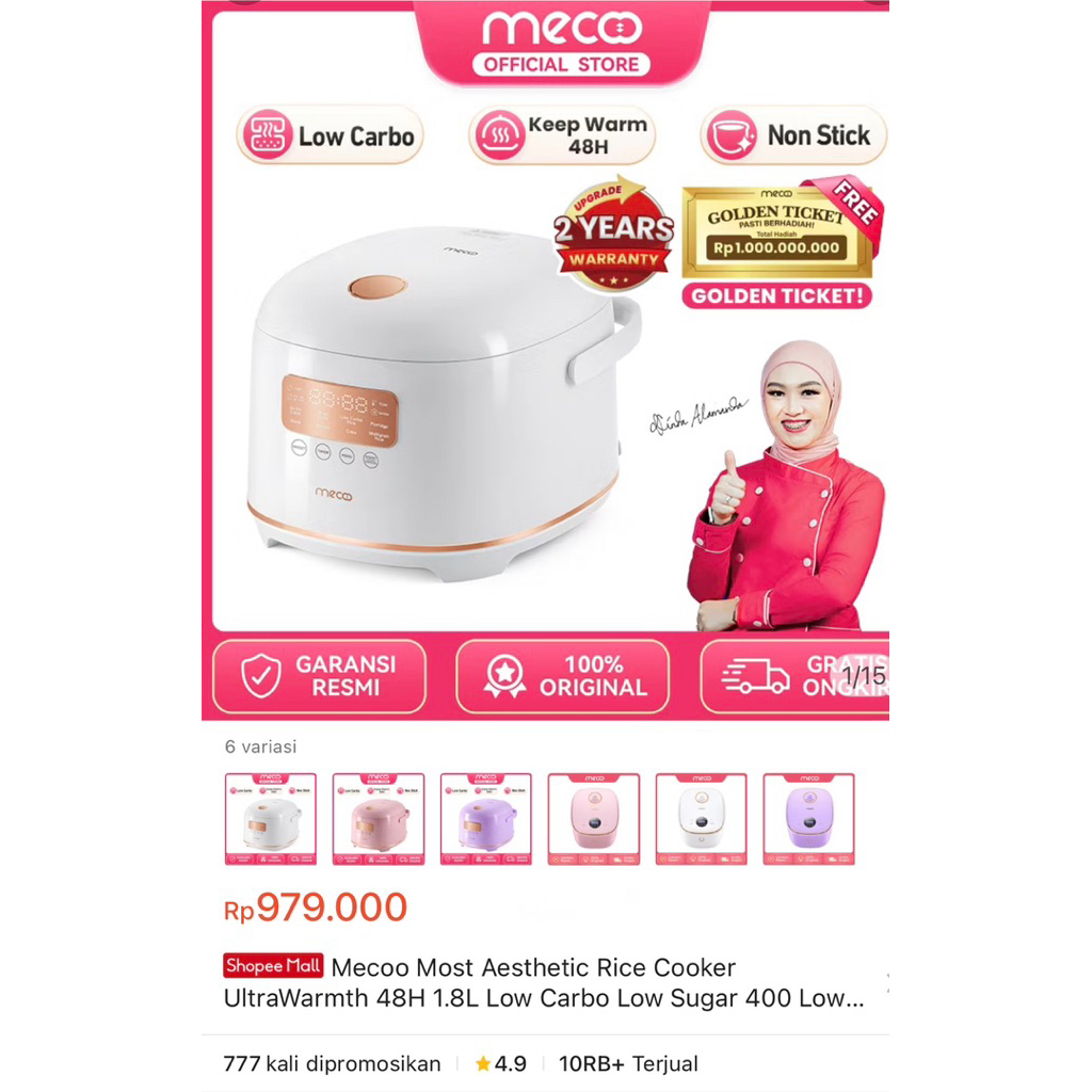 meco rice cooker low carbo