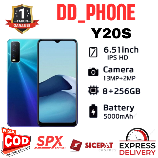 HP VIVO Y20S RAM 8/256GB 4G Android GARANSI 1 Tahun