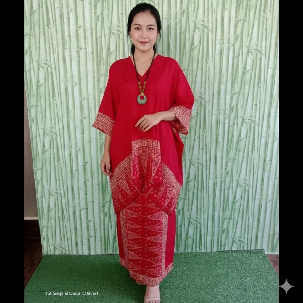 BLOUSE TUNIK KAFTAN ARUNA BAJU JUPRI KOSONGAN SETELAN ROK LILIT KHAS CIREBON BATIK FARIZA TERBARU