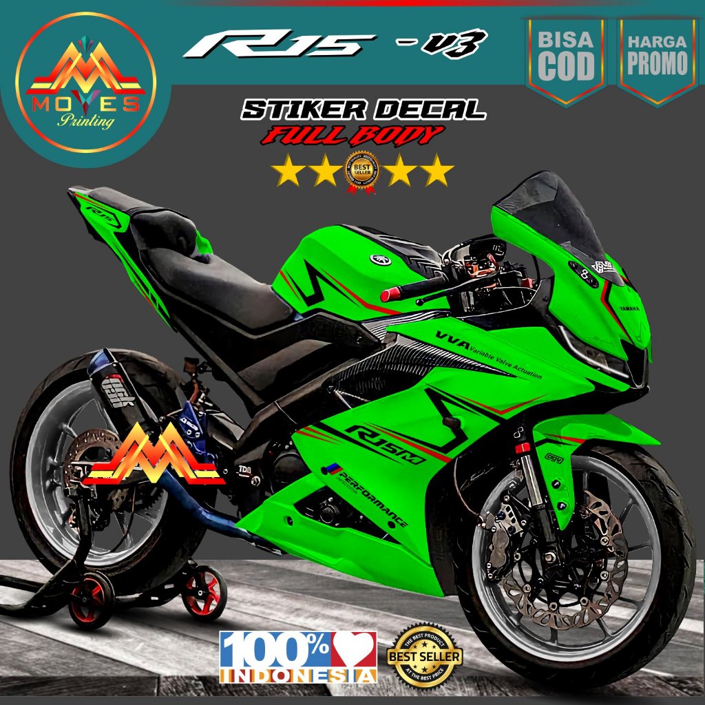Decal yamaha R15 V3 full body - stiker decal  full body limited edition r15 v3