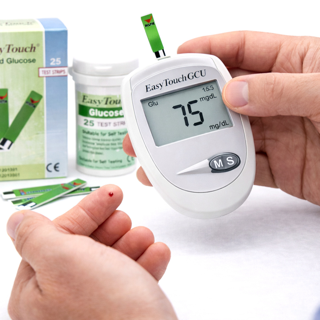 Strip Gula Darah Easy Touch Akurat & Praktis Isi 10 dan 25 pcs Mesin GCU dan GCHB