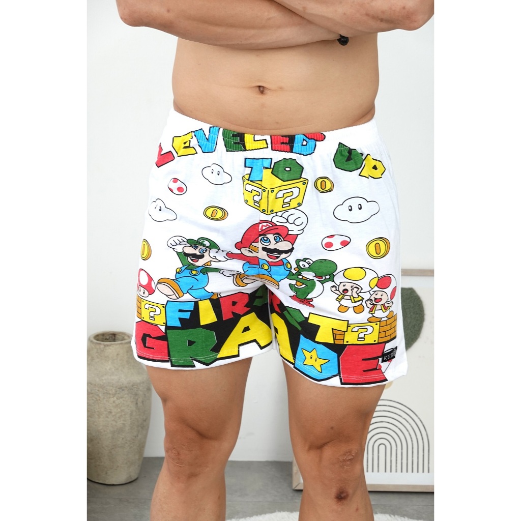 KUBOY Celana Boxer | Celana Boxer Pria | Boxer Wanita | Celana Pria | Celana Wanita Allsize Panjang 