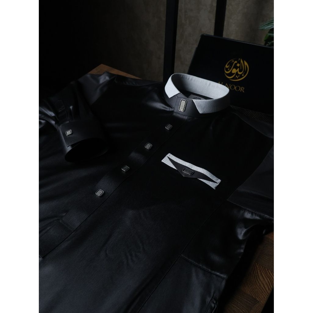 Jubah Alnoor Umair Hitam