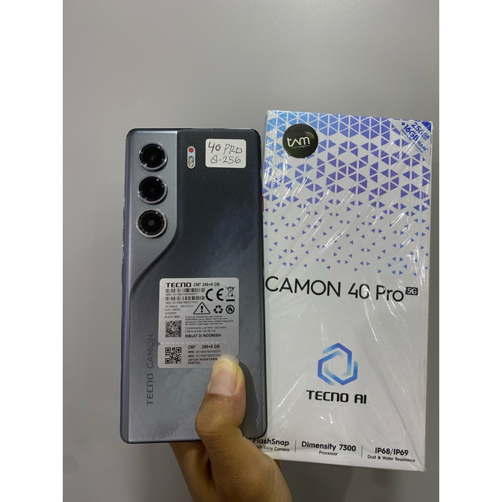 tecno camon 40pro 5g ram 8/256 second
