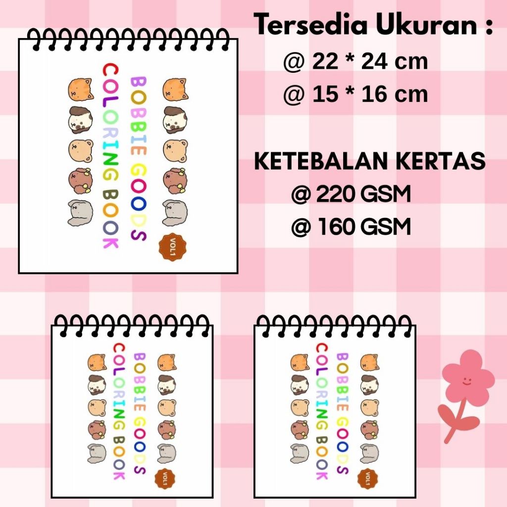 Aktivitas Buku Mewarnai Terbaru Kertas BC Tebal 220 gsm Murah Gambar Jelas Bagus BOBBIES GOODS VOL 1