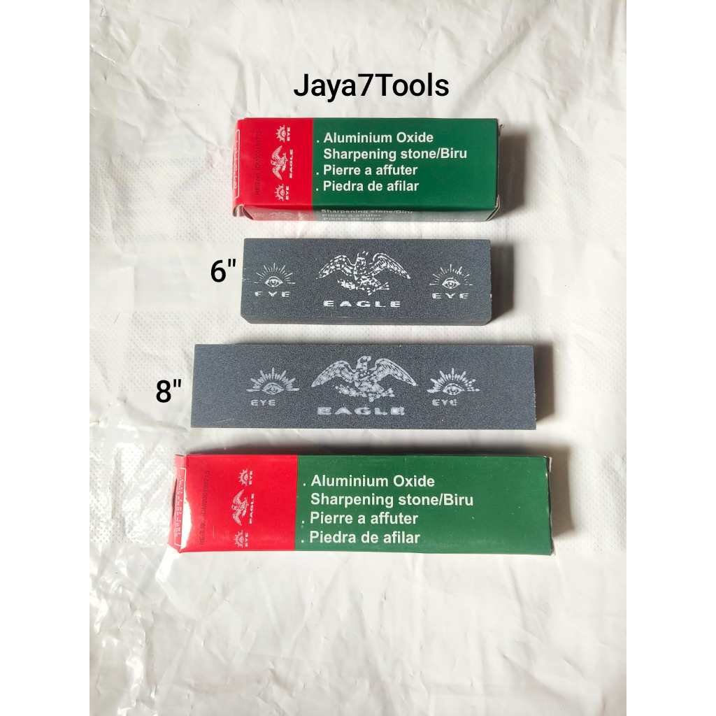 Batu Asah Cap Mata 6", 8" (inch)/ Pengasah Pisau Cap Mata Eagle