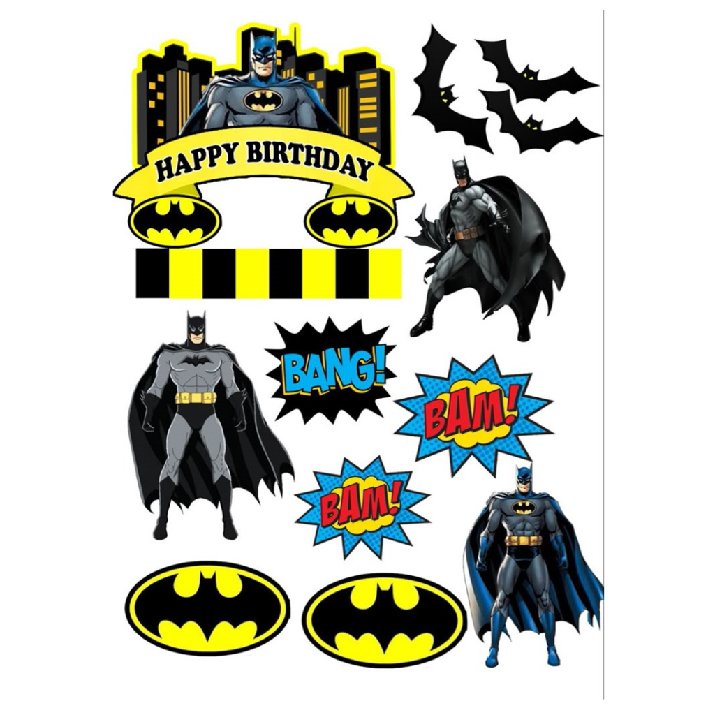 Part 2 | Topper Batman Birthday Custom Nama/ Hiasan Cake Ultah BATMAN