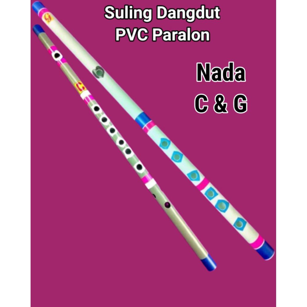Suling pipa paralon isi 2pcs, nada C kecil dan G
