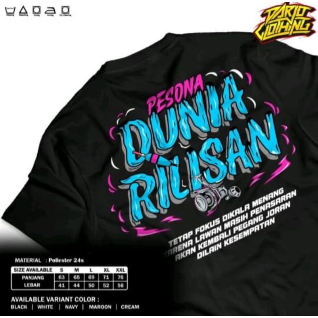 KAOS DISTRO PRIA TERBARU II PESONA DUNIA RILISAN