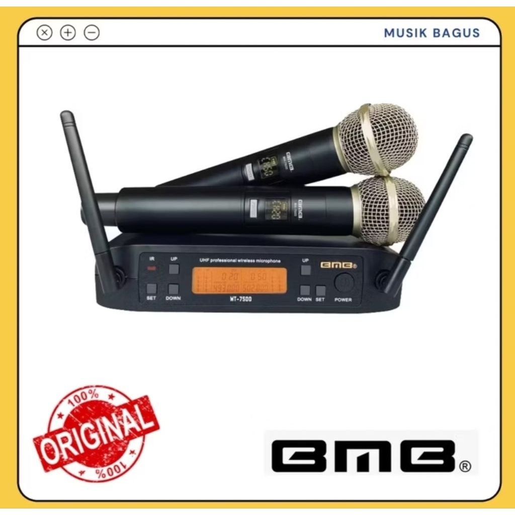 Mic wireless BMB WT 7500 WT7500, Microphone wireless BMB WT7500, mic BMB, mic wireles original BMB