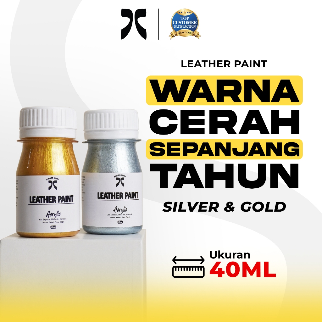 SVMMER SHOES CARE Cat Sepatu Tas Canvas Leather Paint Gold Silver Repaint Nubuck Kulit Kanvas Rubber