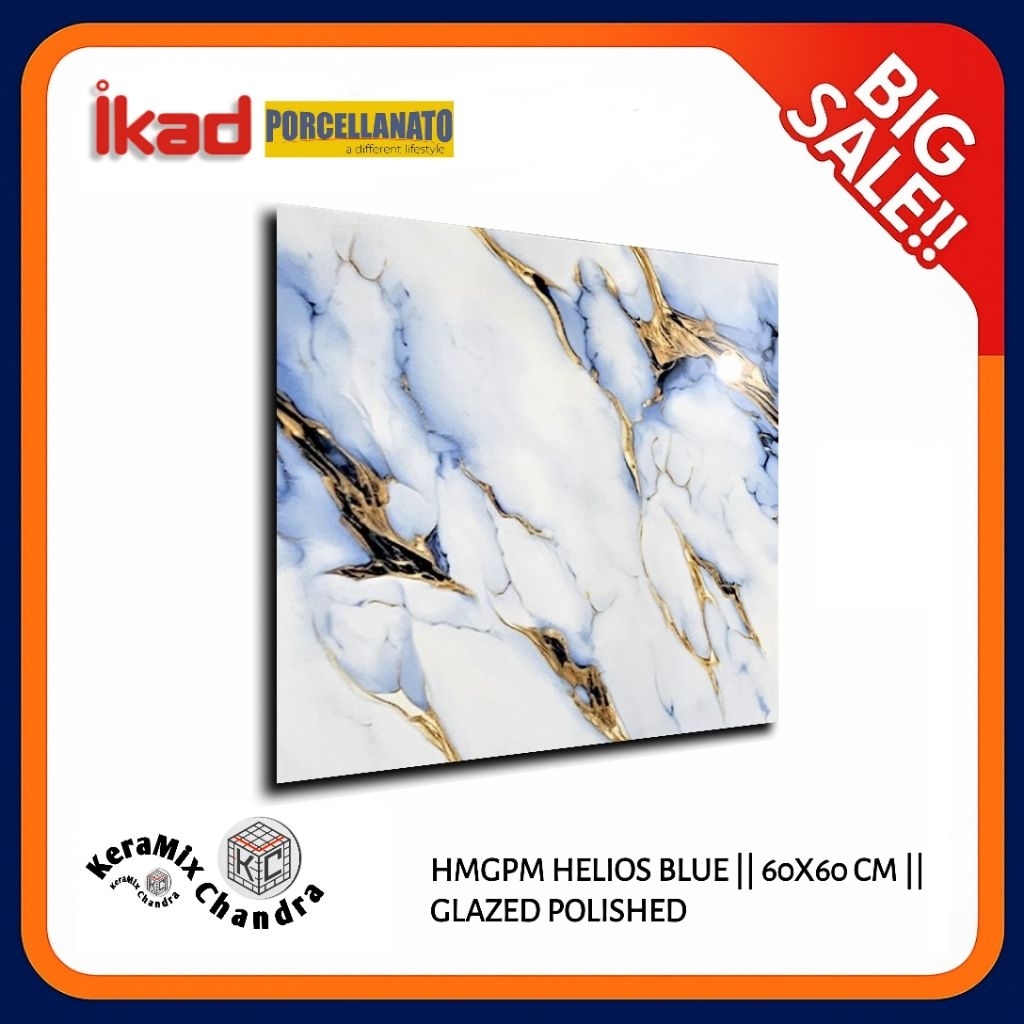 Granit Murah Promo IKAD HMGPM Helios Blue 60x60 KW 1 Grade A Glazed Polished – Motif Biru Elegan | G