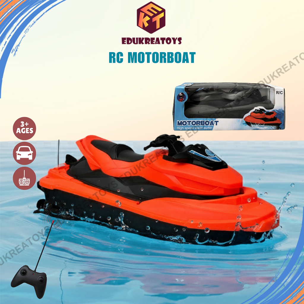 Mainan kapal air Jetski RC Remote control speedboat ngapung diatas air