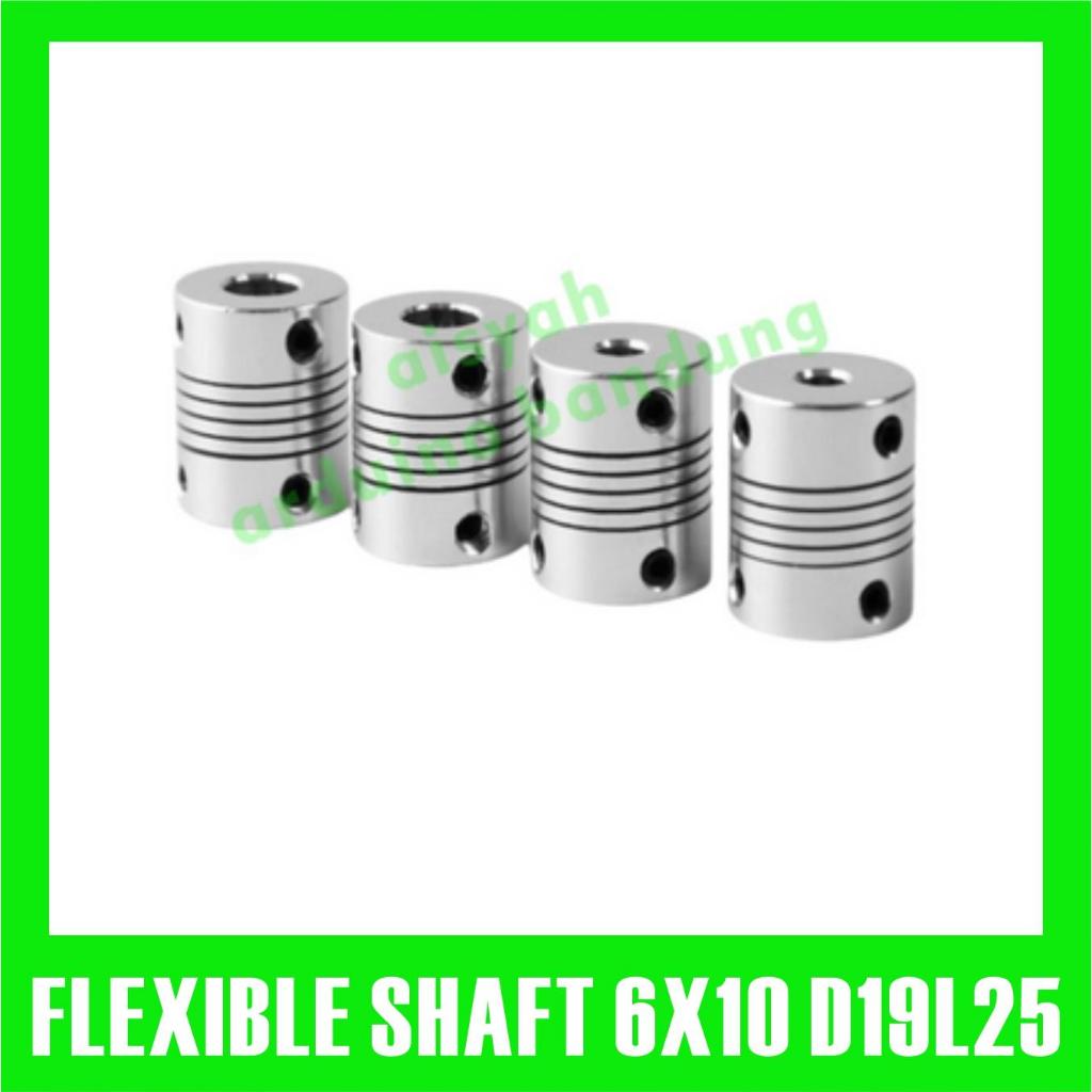 Flexible Shaft 6x10 mm Coupling CNC Motor Coupler 6mm to 10 mm D19L25