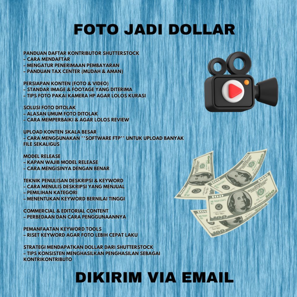 Video cara merubah Foto menjadi Dollar atau penghasilan