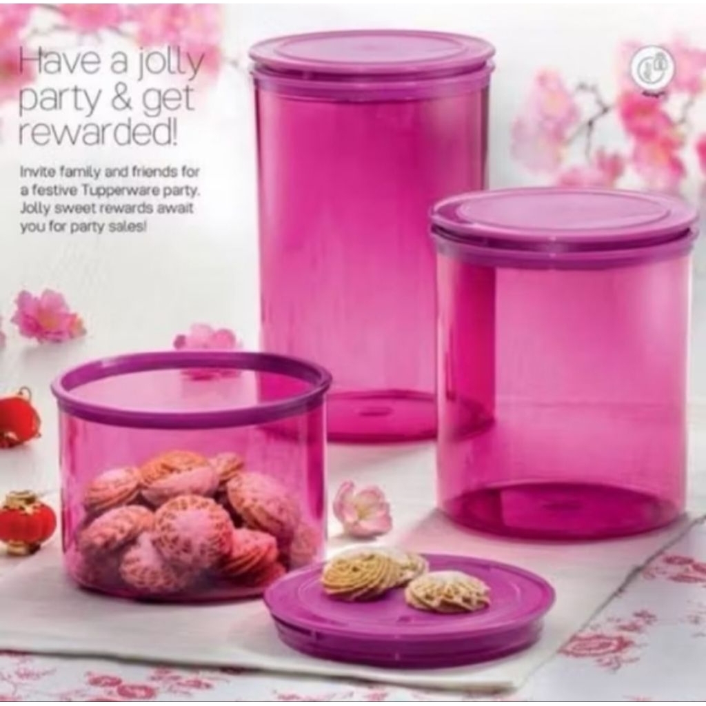 Toples jolly keeper Pink Magenta(1 Pc) 2.7 Liter Tupperware