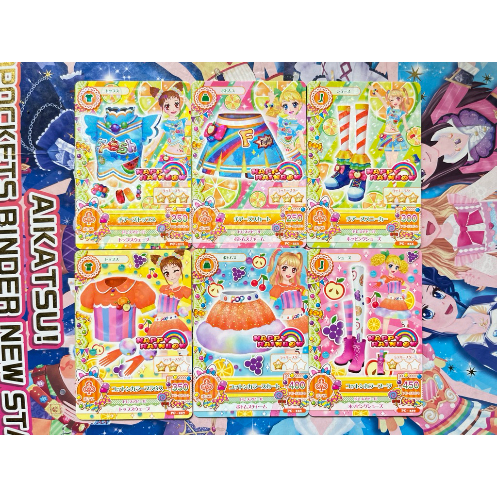 Kartu Aikatsu Happy Rainbow Otome Arisugawa Promotion Jepang Cheers Set Cotton Color Taurus Cancer O