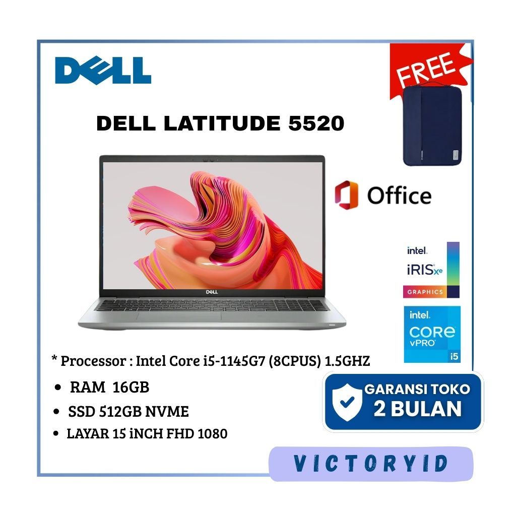 DELL LATITUDE 5520 I5-1145G7 RAM 16GB SSD 512GB