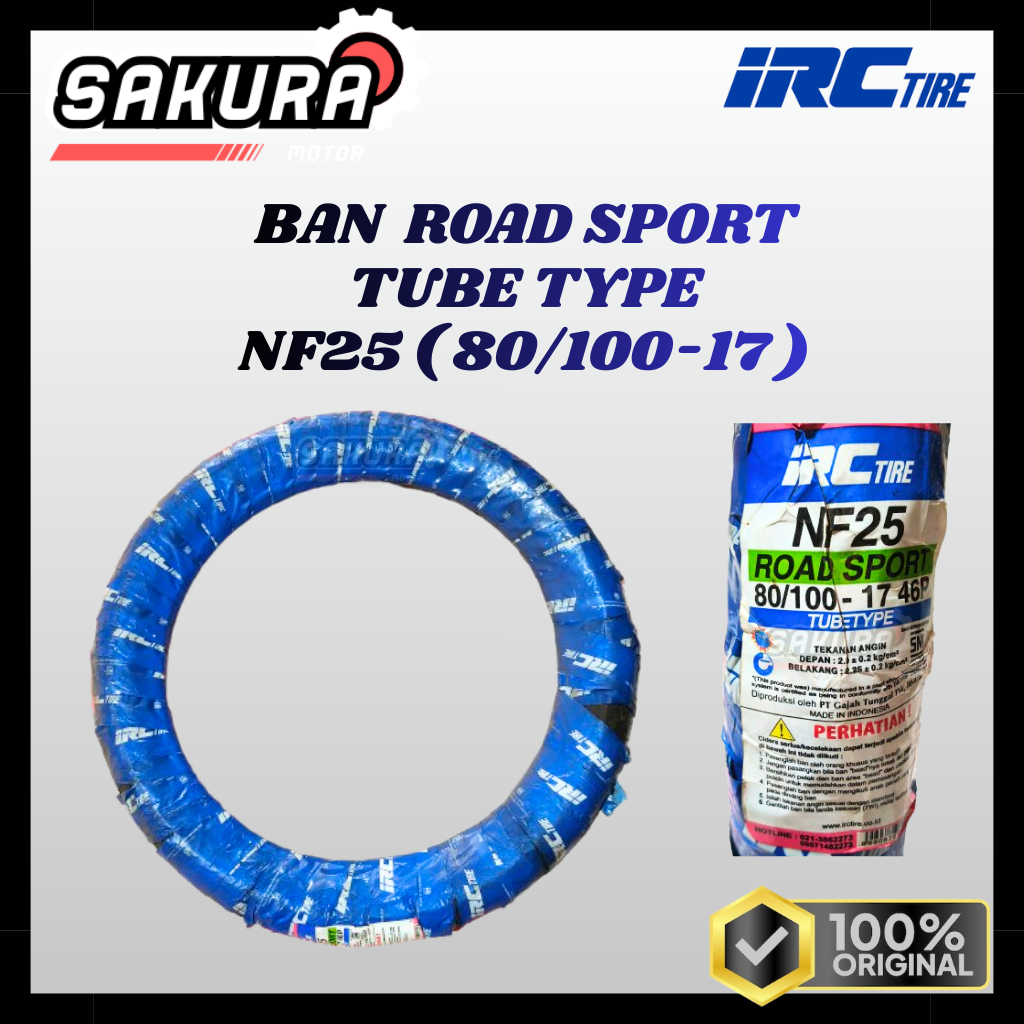 BAN LUAR TUBE TYPE IRC  NF25 (80/100-17)