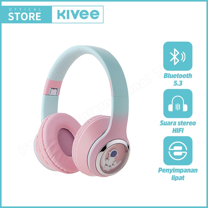 KIVEE Headphone Bluetooth 5.3 Noise Cancelling TW163 HIFI Bass Wireless Headset Bluetooth With Mic