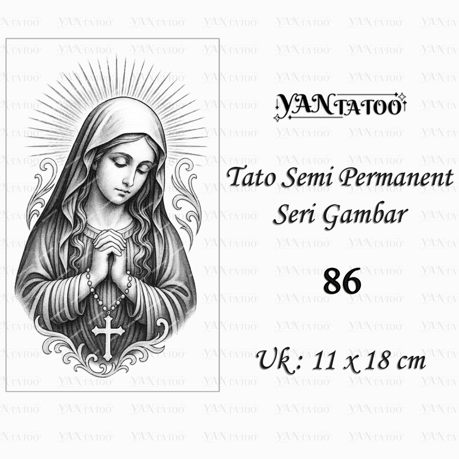YanTatoo - Stiker Tato Semi Permanen Tahan Lama Seri Gambar 86
