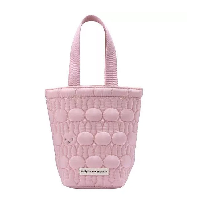 Tas Tumbler Starbucks x Miffy Tumbler Bag Pink Puffery MIffy Rabbit Bunny Face Taiwan
