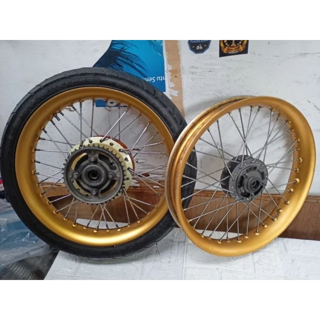 Velg set tdr thor Tiger Megapro mega pro gl cb custom japstyle caferacer dll pelek jari tromol origi