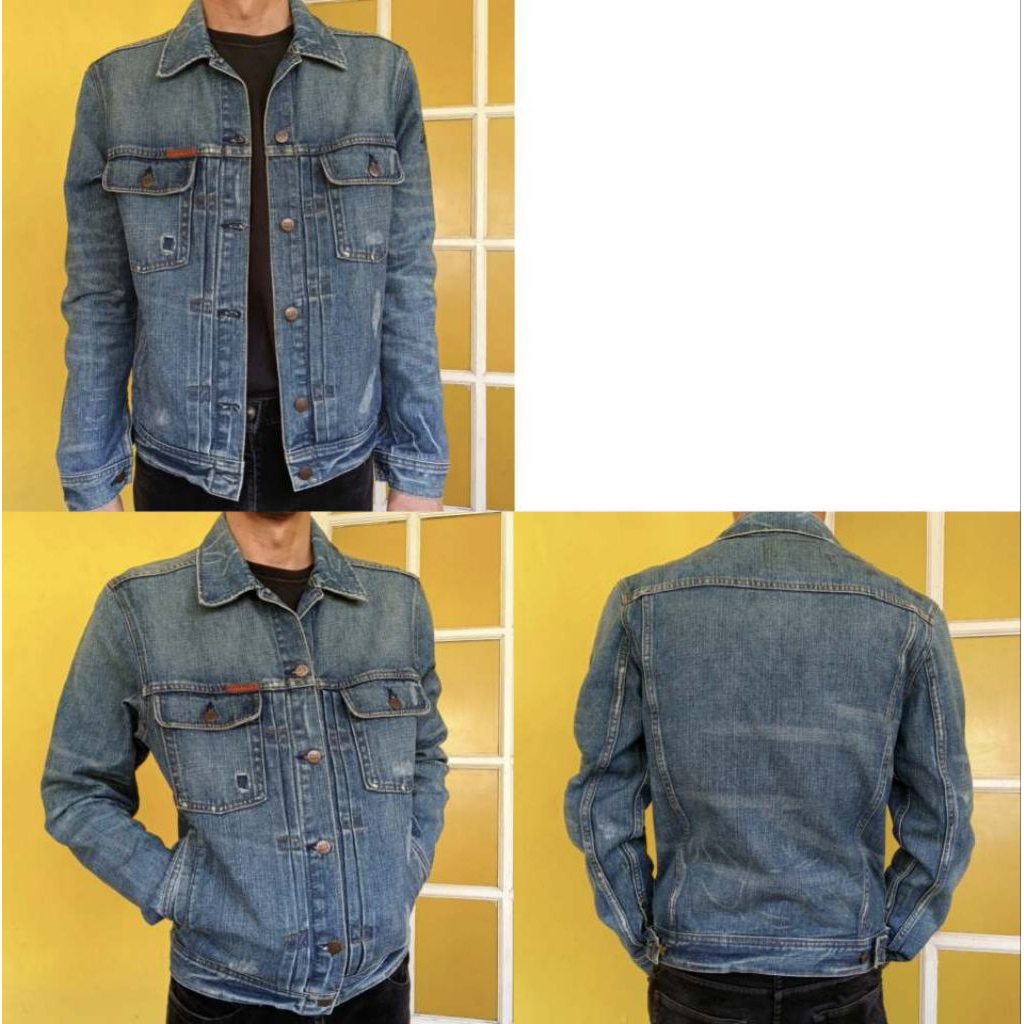 Jaket Jeans Denim Ripped EZRA FITCH Type 2