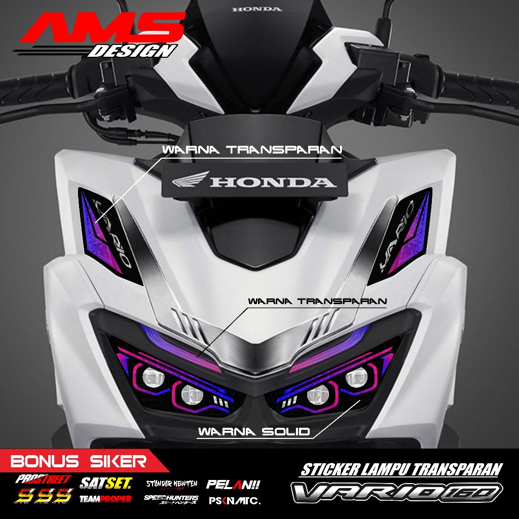 Sticker Variasi Lampu Alis Motor VARIO 160 NEW