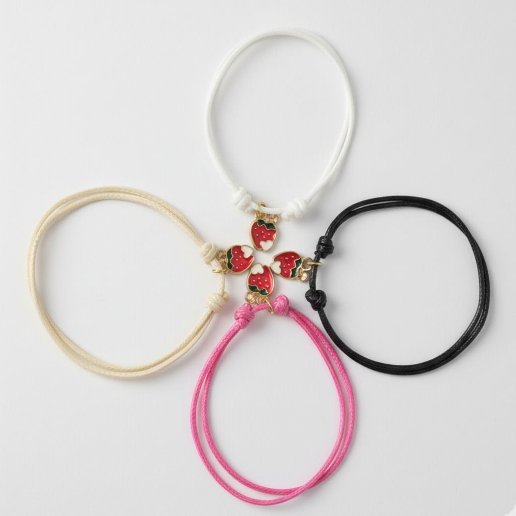 Fruit Bracelet Gelang liontin isi 4 buah lucu Gelang Karakter  Bisa COD
