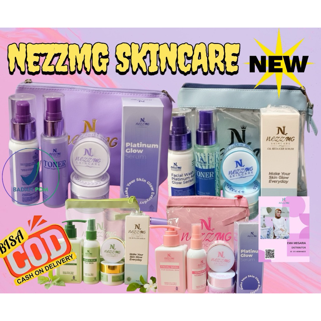 nezzmg skincare paket lengkap+ serum  ORIGINAL 100% GARANSI UANG KEMBALI KAlau TIDAK ORI