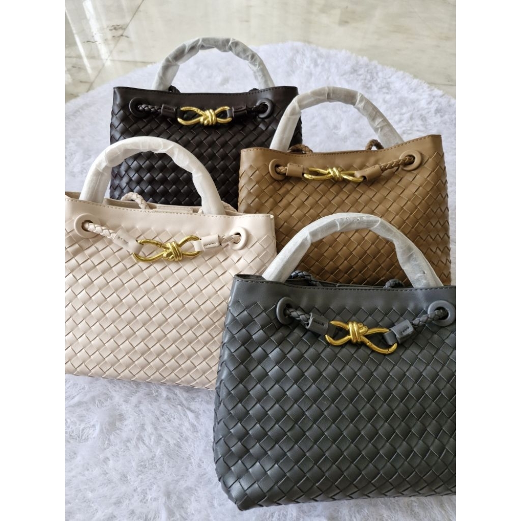 Tas Handbag Wanita Anyam Premium | Tas Wanita Elegan Warna | Tas Kerja & Formal