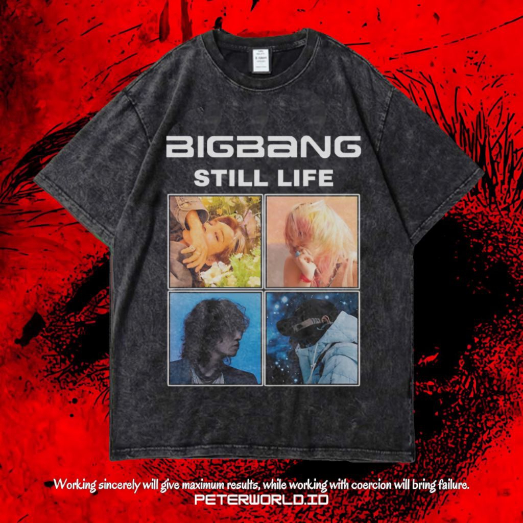 KAOS OVERSIZED / KAOS WASHED / STONE WASH / OVERSIZED T SHIRT / KAOS BIGBANG STILL LIFE WASHING VINT