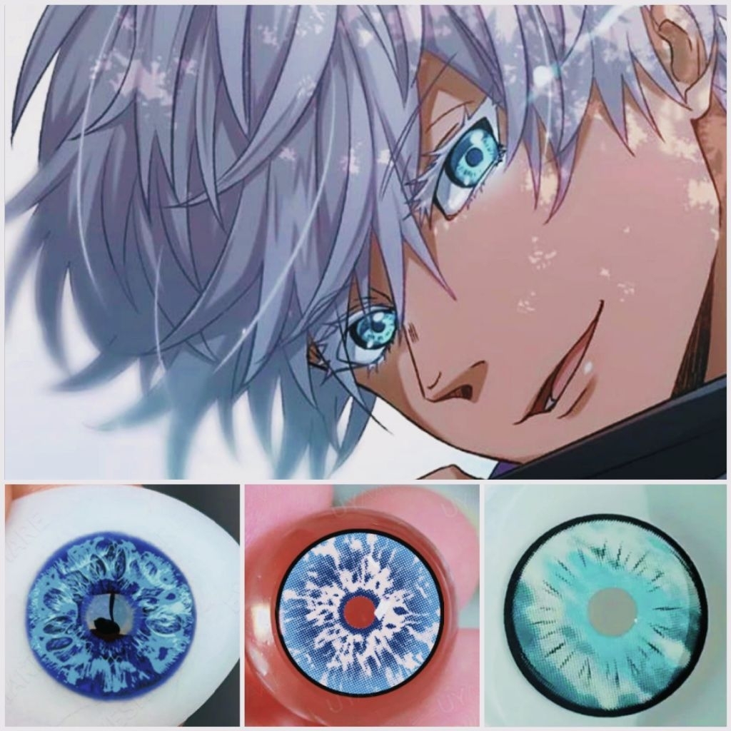 DS × Softlens Lensa Kontak Cosplay Halloween Gojo Satoru