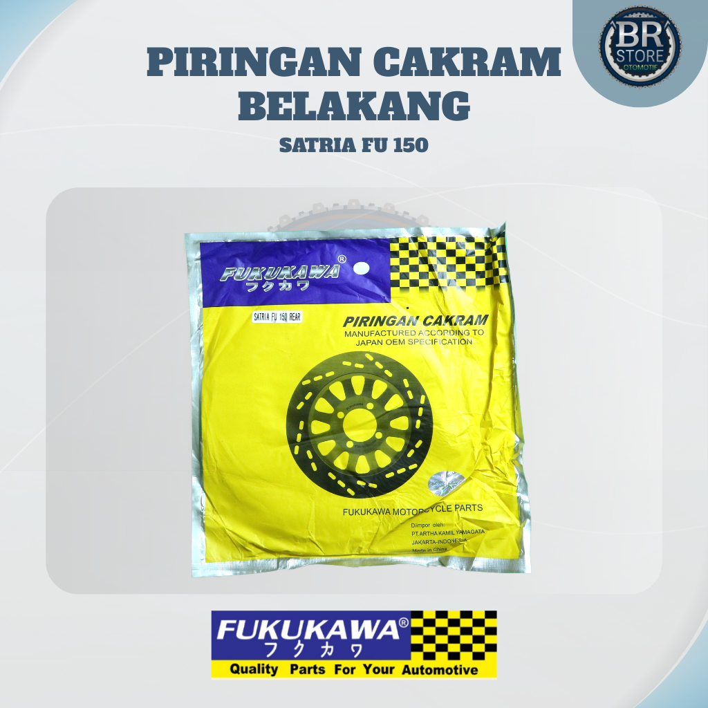 FUKUKAWA PIRINGAN CAKRAM BELAKANG DISC BRAKE SATRIA FU150 SONIC 150 SUPRA X 125 VARIO 160 VIXION