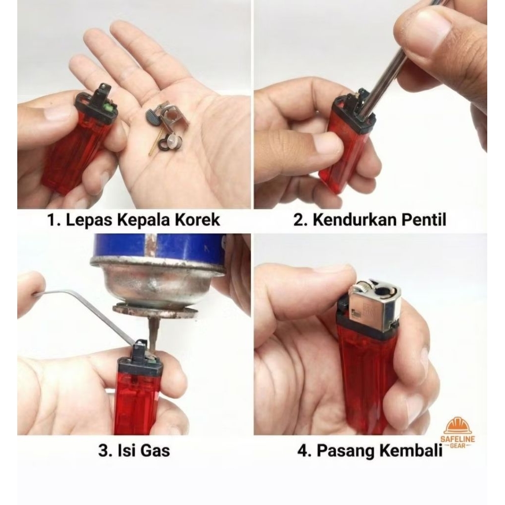 Alat Isi Ulang Korek Gas – Tool Kit untuk Refill & Perawatan