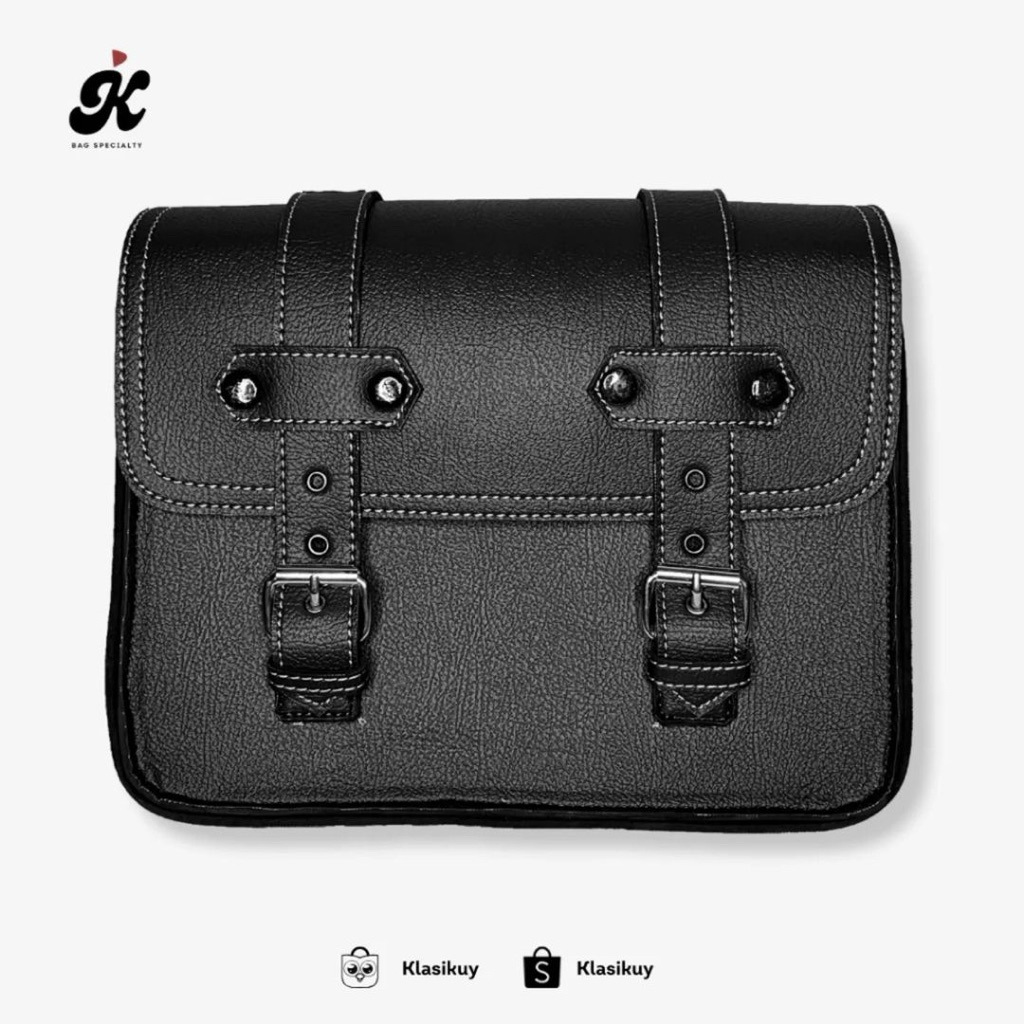 tas samping motor touring klasik custom sidebag motor klasik w175 xsr155