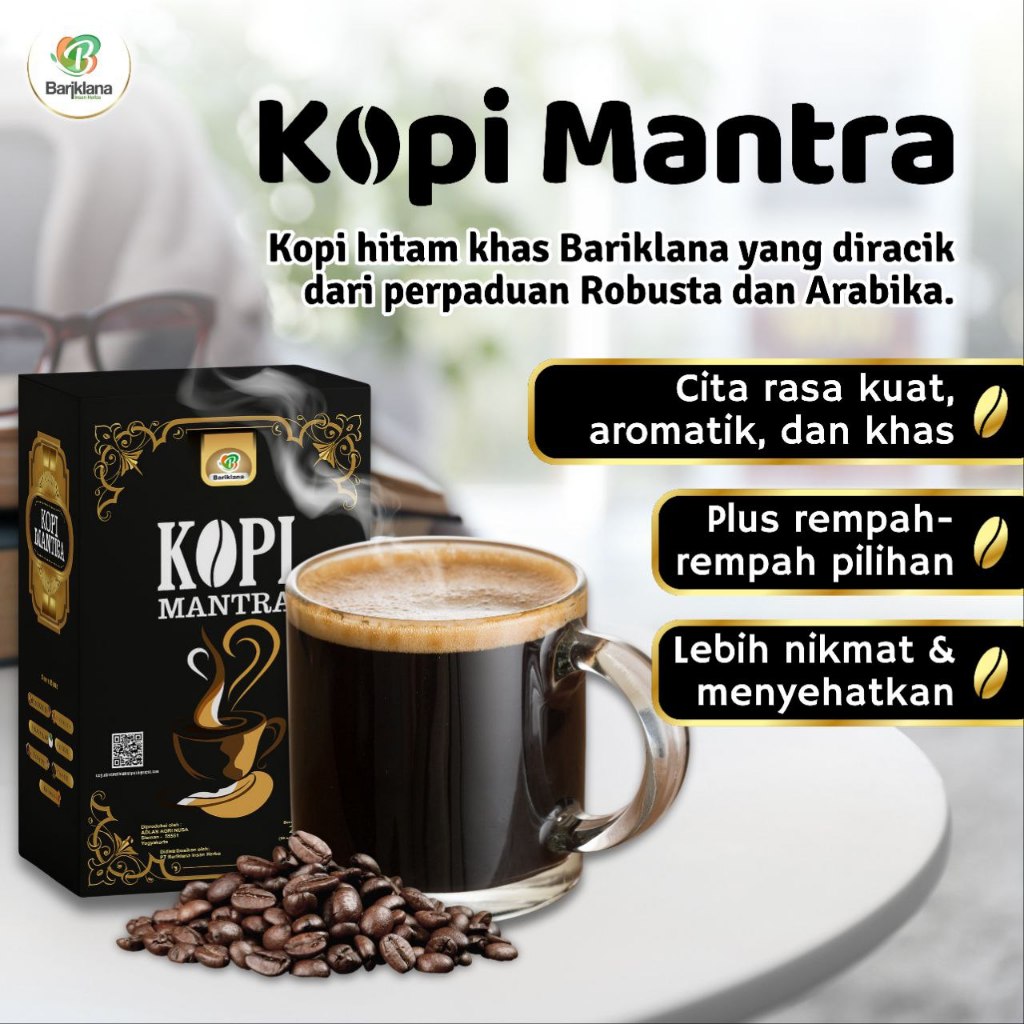 KOPI HITAM MANTRA Kopi Herbal Premium untuk Vitalitas & Kesehatan