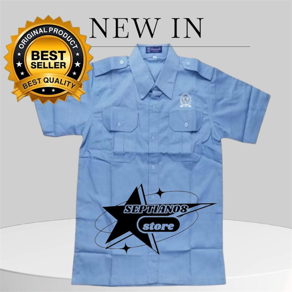 kemeja dpr ri terbaru k2 baju dpr ri biru muda free nama