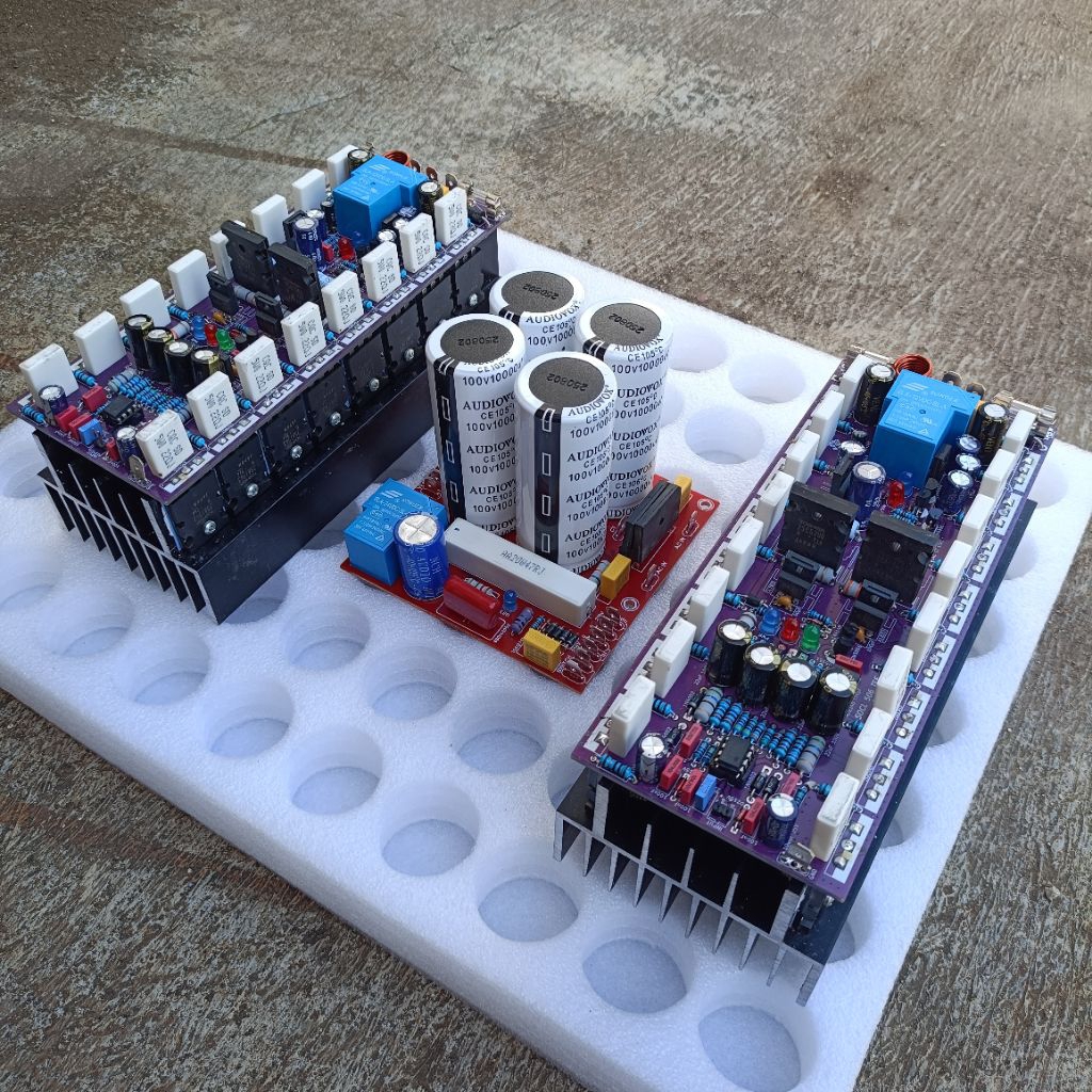 2.pcs Driver socl 506 tef 2u 8 set final lengkap psu 4 elko 100v 10000uf plus Softstart driver balap