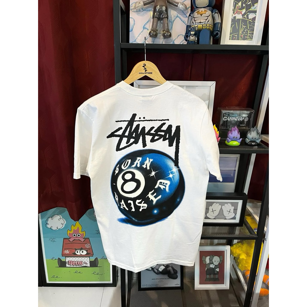 Tshirt Stussy 8 Ball Full cotton 20s Super Premium Unisex High Quality